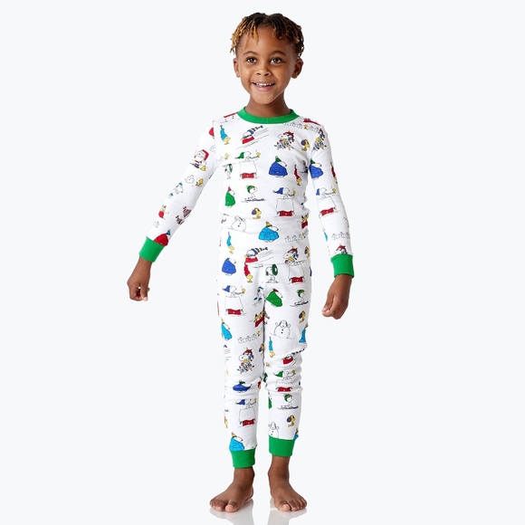 Peanuts® Snoopy® Holiday Kids Organic Cotton Pajama Set - PBK - Picture 2 of 8